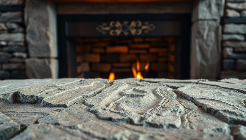 textured finishes for fireplace design